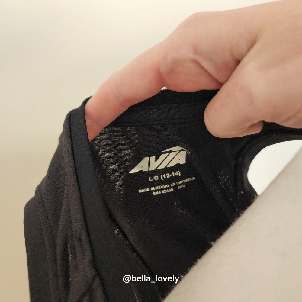 Avia Black Racerback Tank Top Active Wear - Picture 6 of 6